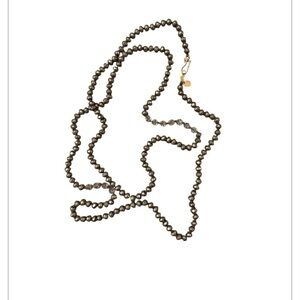 CHAN LUU Elegant SLATE and Gold Chain Necklace